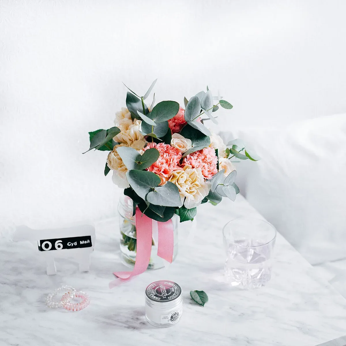 Flowers arranged in a vase