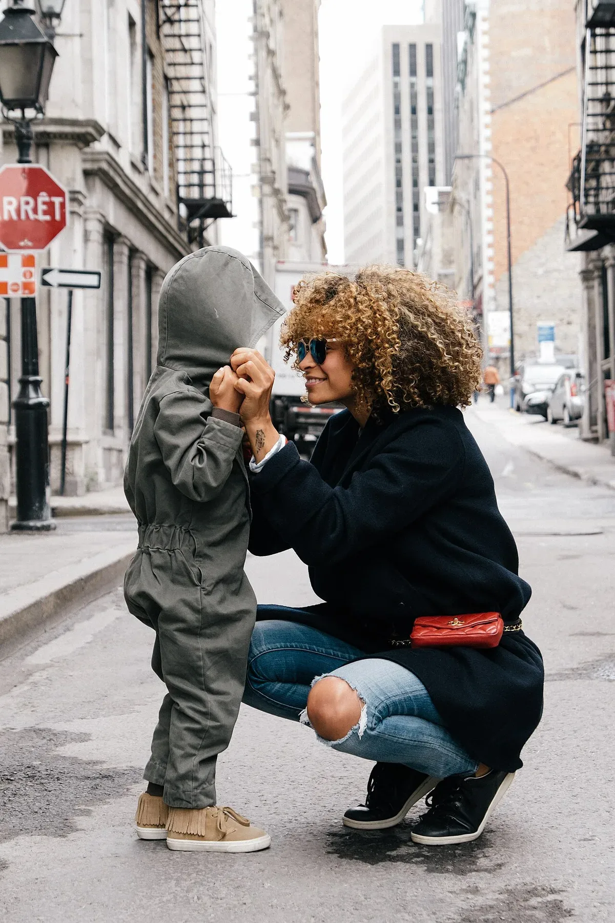 A mother spending time with her child
