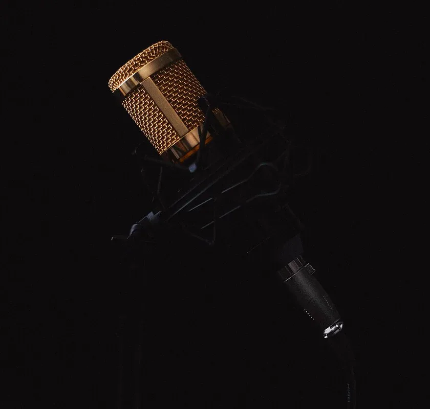 A microphone for recording sound